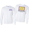 Delta Tau Delta DTD Flag Long Sleeve T-Shirt(White)