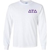 Delta Tau Delta DTD Flag Long Sleeve T-Shirt(White)