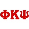 Phi Kappa Psi Big Greek Letter Window Sticker Decal 4 Inches Red(Red)