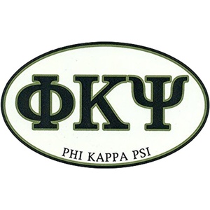 Phi Kappa Psi Euro Decal Oval Sticker