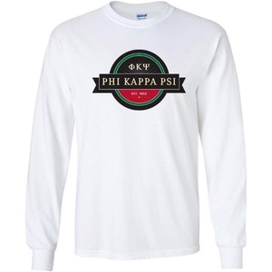 Phi Kappa Psi Logo Long Sleeve Tee(White)