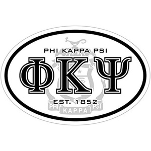 Phi Kappa Psi Oval Crest Bumper Sticker