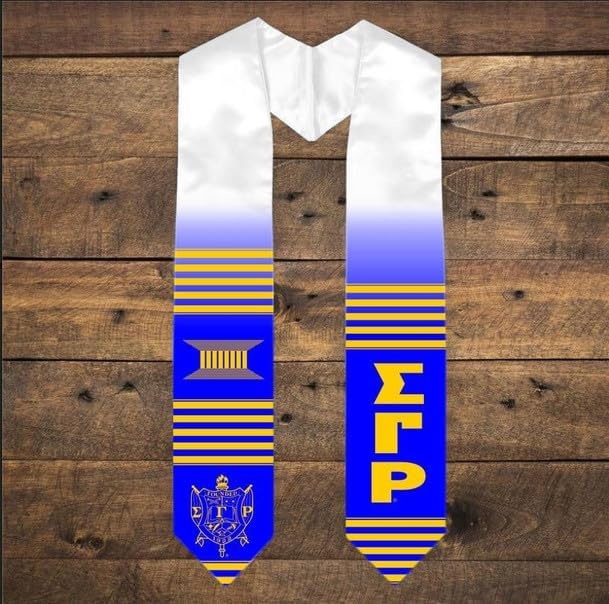 image:imageGreekgear Sigma Gamma Rho Kente Graduation Stole RoyalGold
