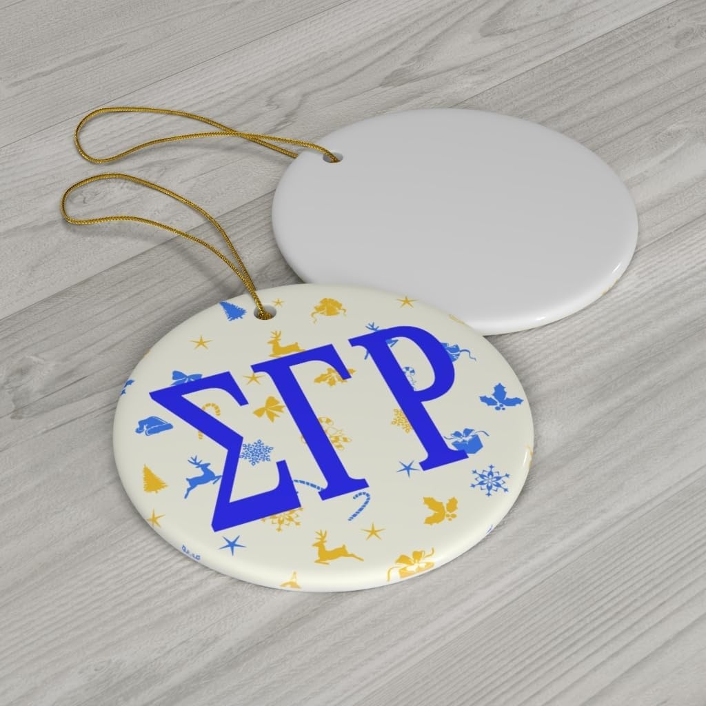 image:imageSigma Gamma Rho Holiday Cheer Ceramic Ornament CircleRound