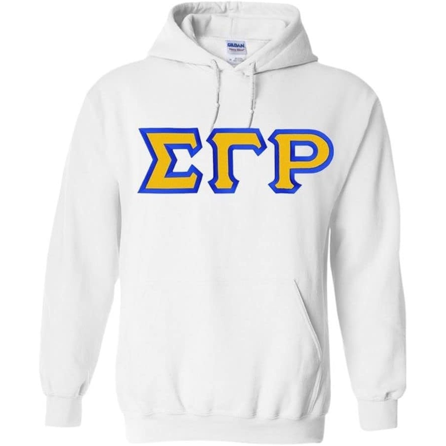 image:imageGreekgear Sigma Gamma Rho Custom Twill Hooded SweatshirtWhite