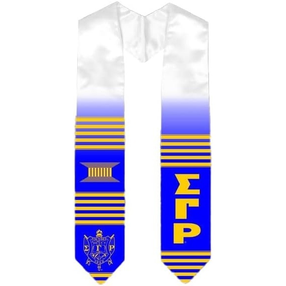 image:imageGreekgear Sigma Gamma Rho Kente Graduation Stole RoyalGold
