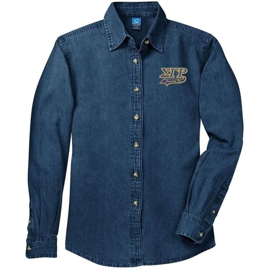 image:imageSigma Gamma Rho Denim Shirt  TailBlue Jean