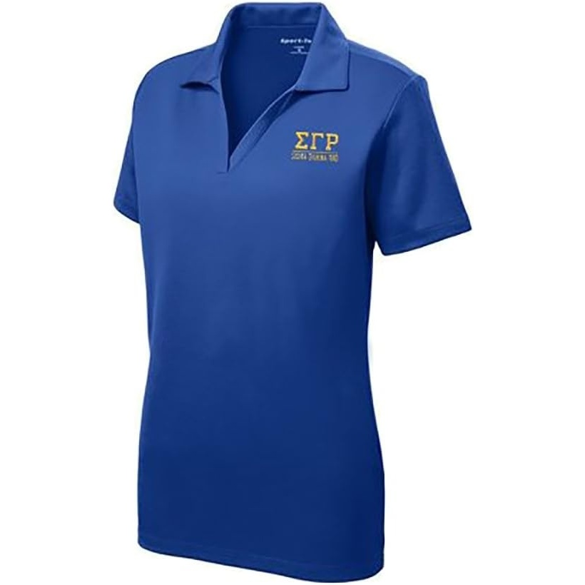 image:imageSigma Gamma Rho Greek Letter Polo ShirtsTrue Royal