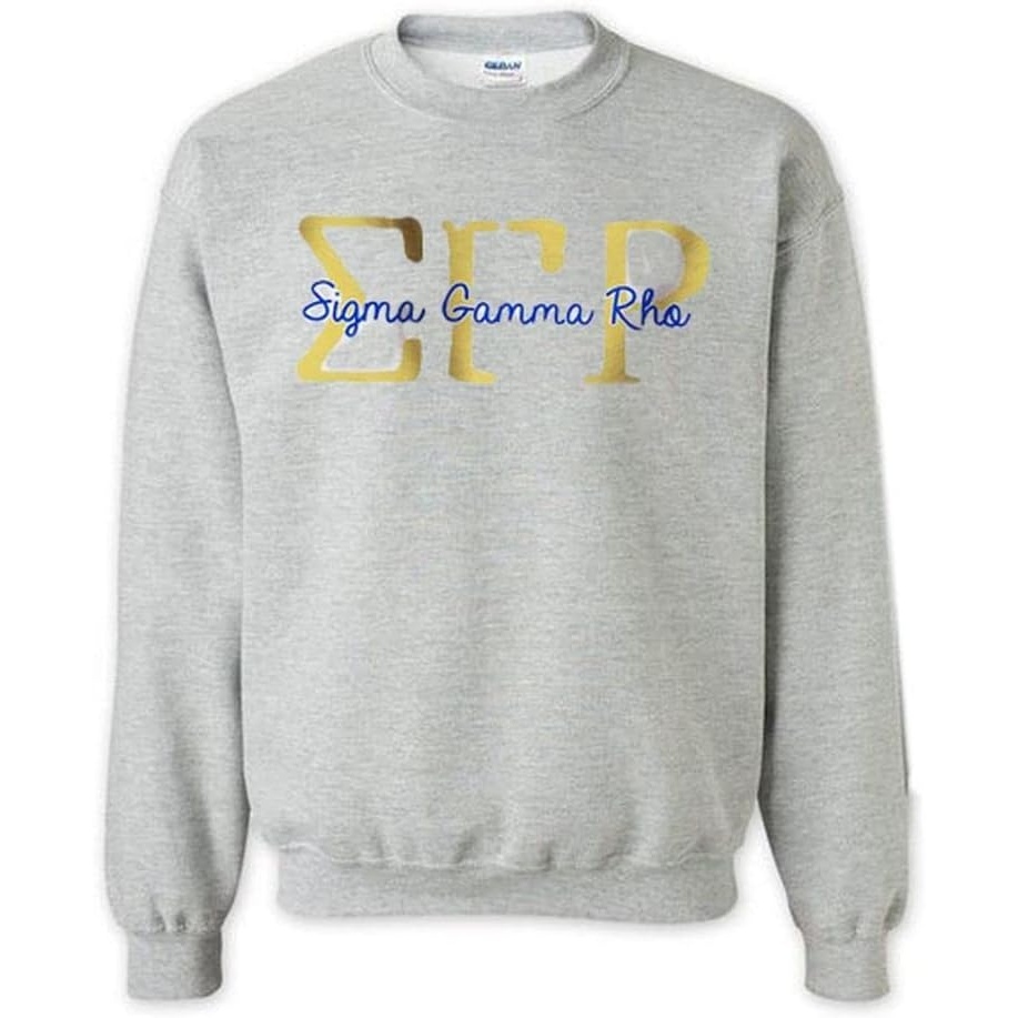image:imageSigma Gamma Rho Greek Type Crewneck SweatshirtAsh Grey