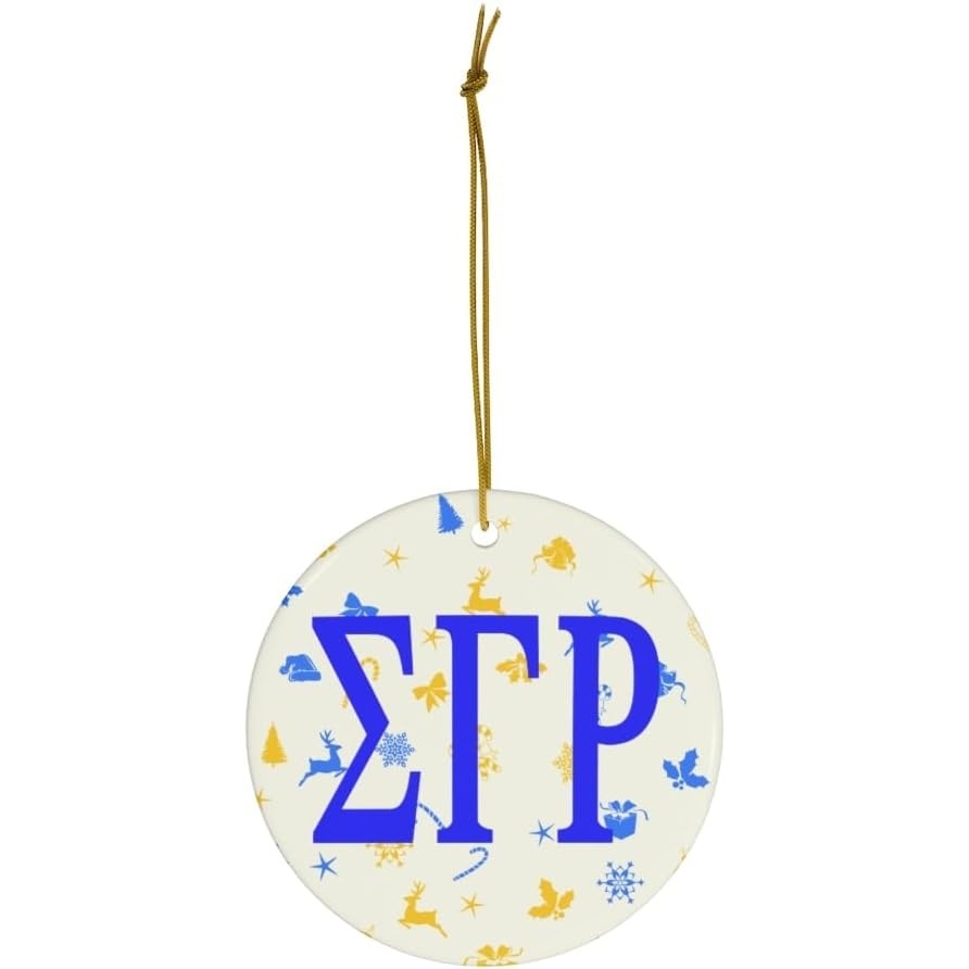 image:imageSigma Gamma Rho Holiday Cheer Ceramic Ornament CircleRound