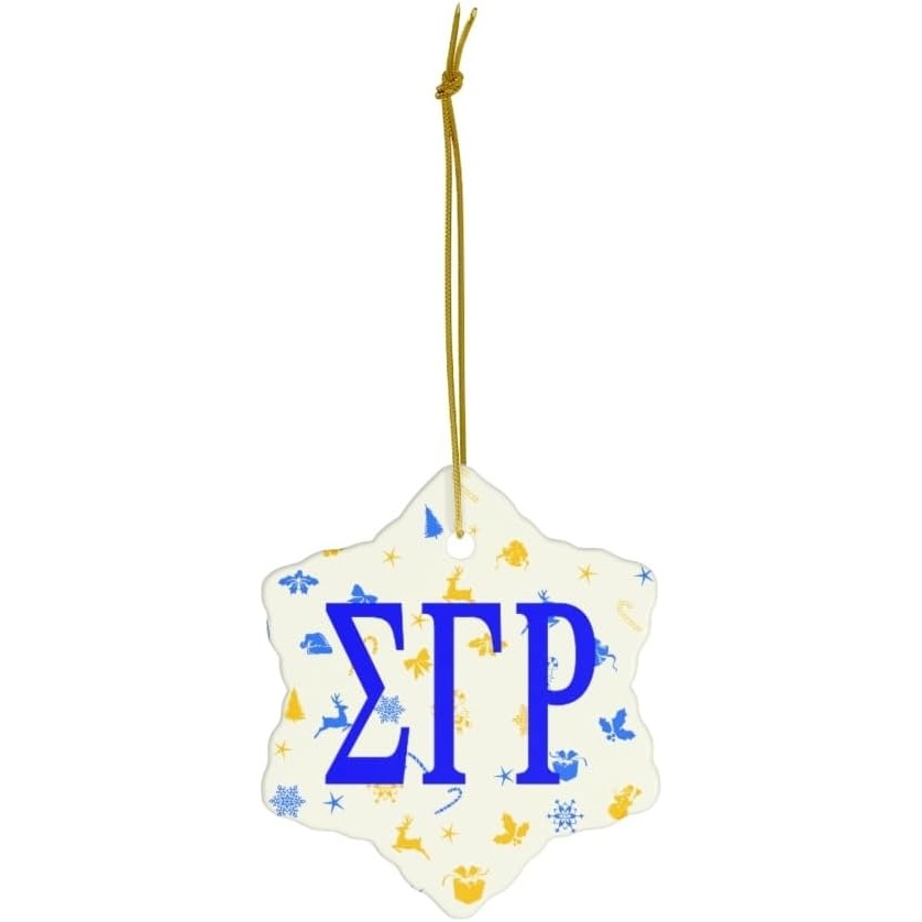 image:imageSigma Gamma Rho Holiday Cheer Ceramic Ornament CircleSnowflake