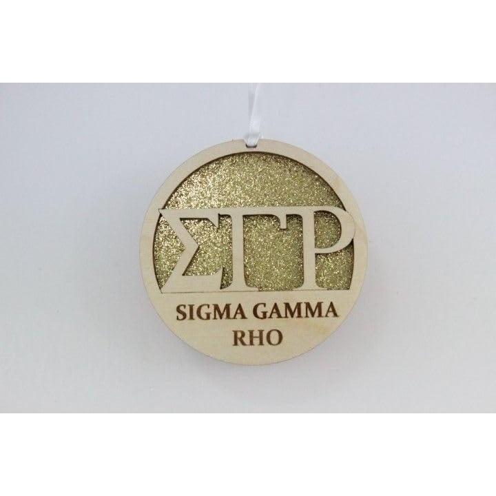 image:imageSigma Gamma Rho Laser Carved Greek Letter Ornament 3 Round