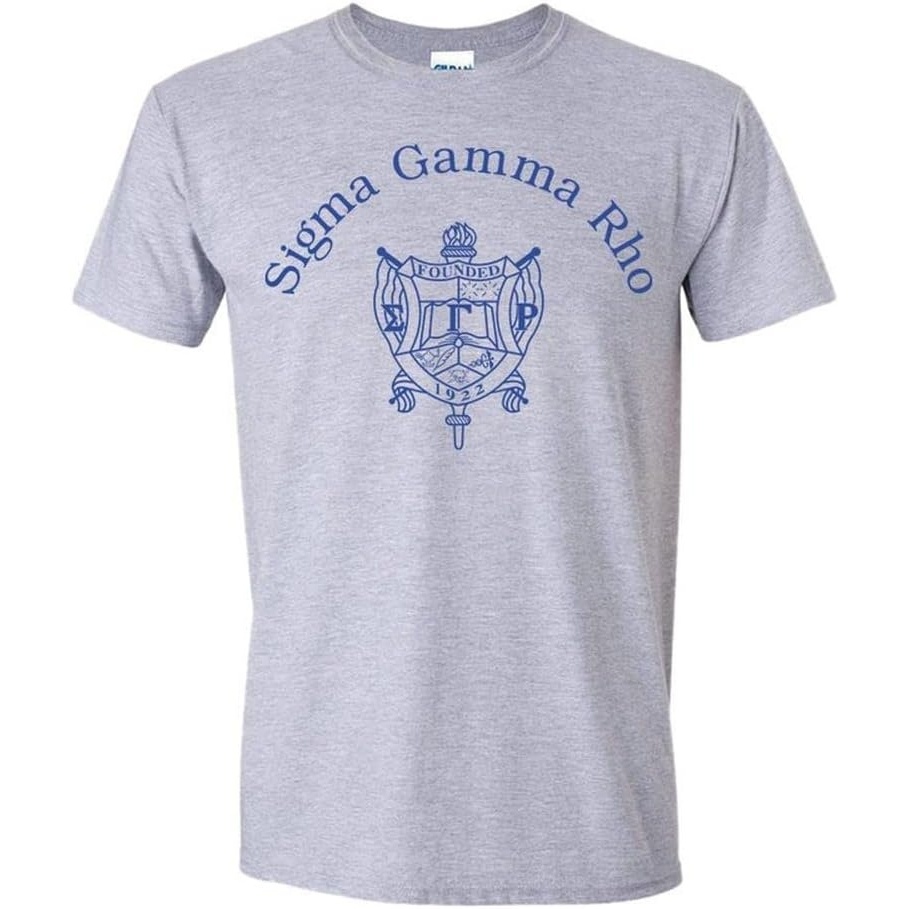 image:imageSigma Gamma Rho World Famous Crest  Shield TeeLight Grey