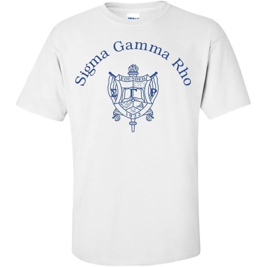 image:imageSigma Gamma Rho World Famous Crest Shield TeeWhite