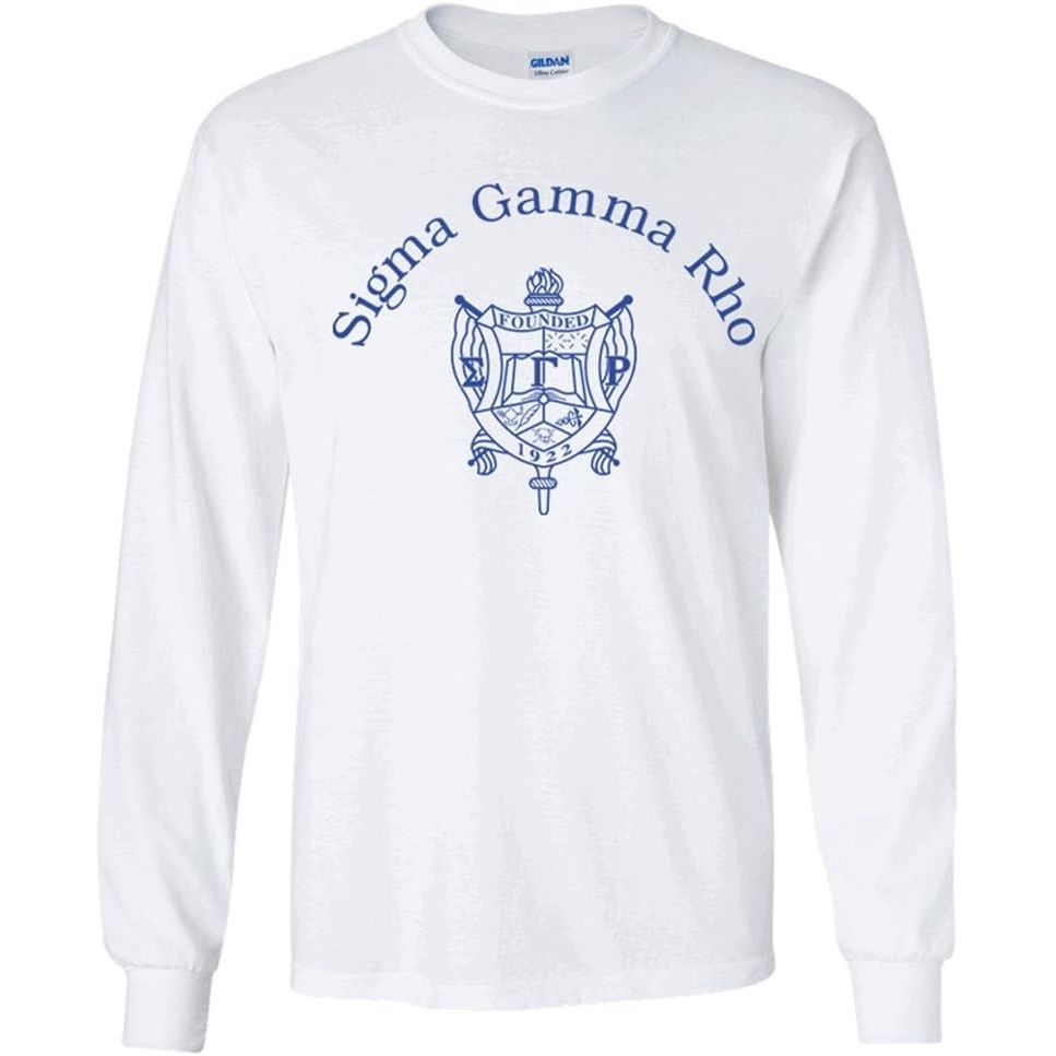 image:imageSigma Gamma Rho World Famous Crest Long Sleeve TShirtWhite