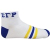 Greekgear Sigma Gamma Rho Ankle Socks Blue with Gold(White With Blue/Gold)
