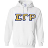 Greekgear Sigma Gamma Rho Custom Twill Hooded Sweatshirt(White)