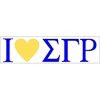 Greekgear Sigma Gamma Rho I Love Bumper Sticker
