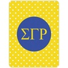 Greekgear Sigma Gamma Rho Polka Dots Tan Sherpa Blanket – Giant Size!