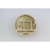Sigma Gamma Rho Laser Carved Greek Letter Ornament – 3″ Round