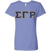 Sigma Gamma Rho Lettered V Neck Tee(Light Blue)