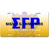 Sigma Gamma Rho License Cover Gold w/Royal Blue/Black Imprint Color