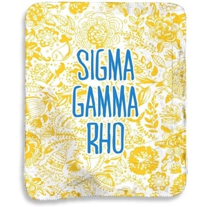 Greekgear Sigma Gamma Rho Floral Sherpa Lap Blanket
