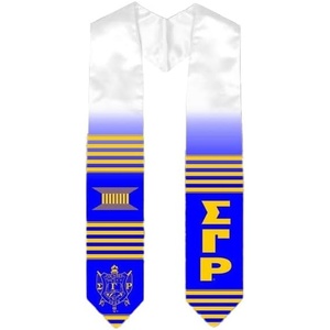 Greekgear Sigma Gamma Rho Kente Graduation Stole Royal/Gold