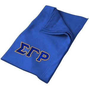 Greekgear Sigma Gamma Rho Lettered Twill Sweatshirt Blanket Royal Blue