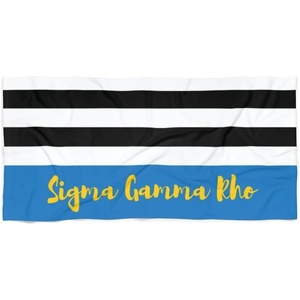 Greekgear Sigma Gamma Rho Stripes Beach Towel
