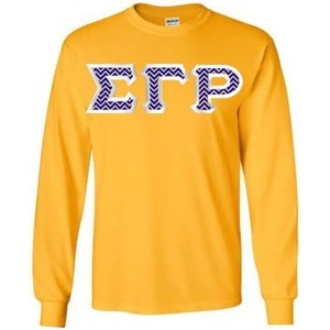 Sigma Gamma Rho Custom Twill Long Tee(Gold)