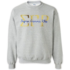 Sigma Gamma Rho Greek Type Crewneck Sweatshirt(Ash Grey)