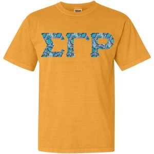 Sigma Gamma Rho Lettered Greek Short Sleeve T-Shirt(Citrus)