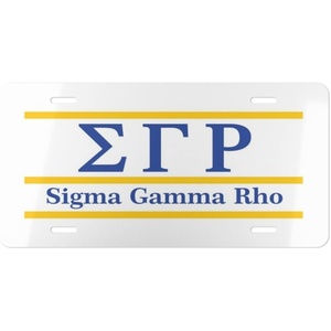 Sigma Gamma Rho Lettered Lines License Covers
