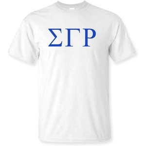 Sigma Gamma Rho Lettered Tee(White)