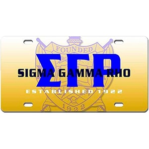 Sigma Gamma Rho License Cover Gold w/Royal Blue/Black Imprint Color