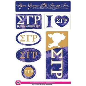 Sigma Gamma Rho Tie Dye Stickers