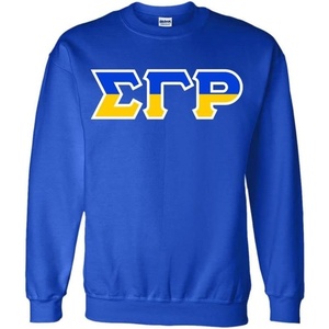 Sigma Gamma Rho Two Tone Greek Lettered Crewneck Sweatshirt(Royal Blue)