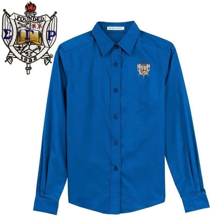 image:imageSigma Gamma Rho Long Sleeve OxfordRoyalClassic Navy