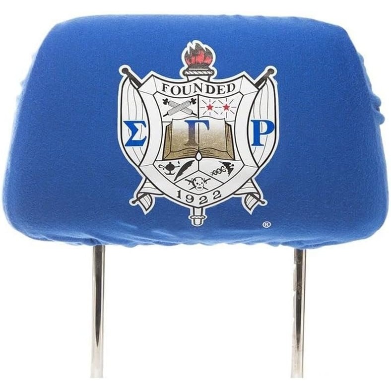 image:imageGreekgear Sigma Gamma Rho Black Car Seat Headrest Cover BlackRoyal Blue