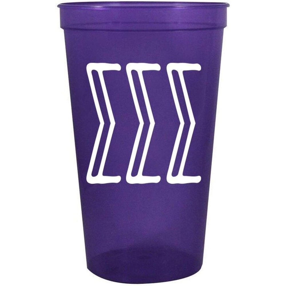image:imageGreekgear Sigma Sigma Sigma Carson Stadium 22 Oz Cup Pack of 4 Purple