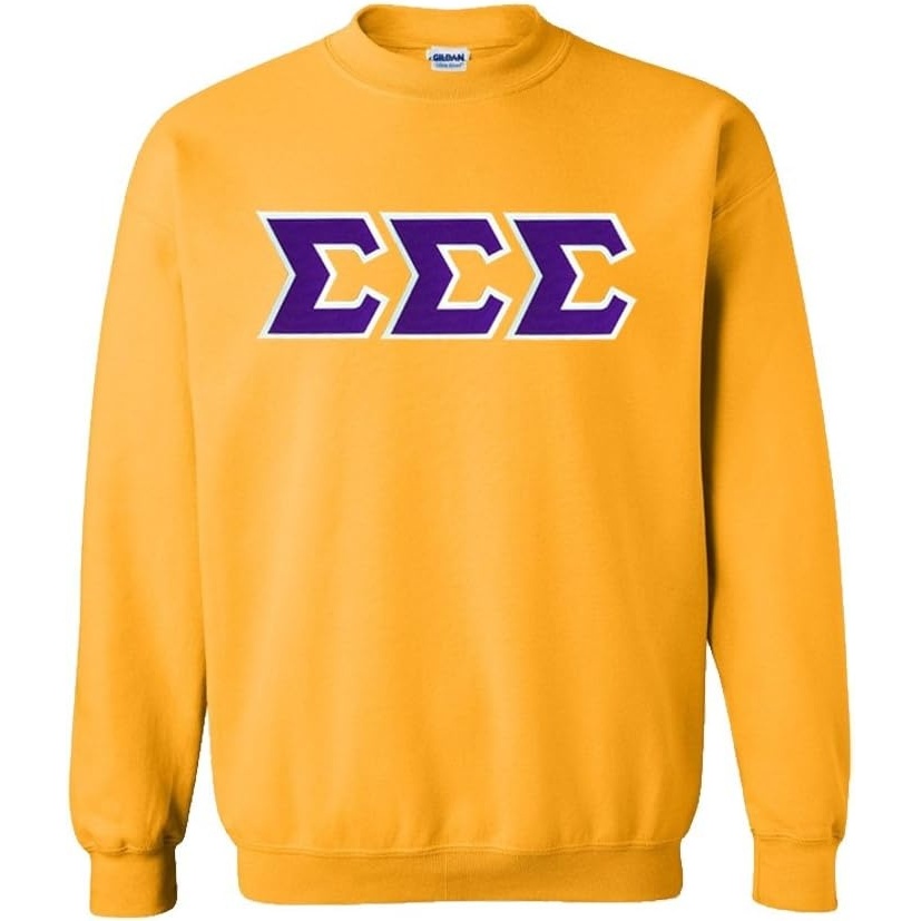 image:imageGreekgear Sigma Sigma Sigma Lettered CrewneckAthletic Gold