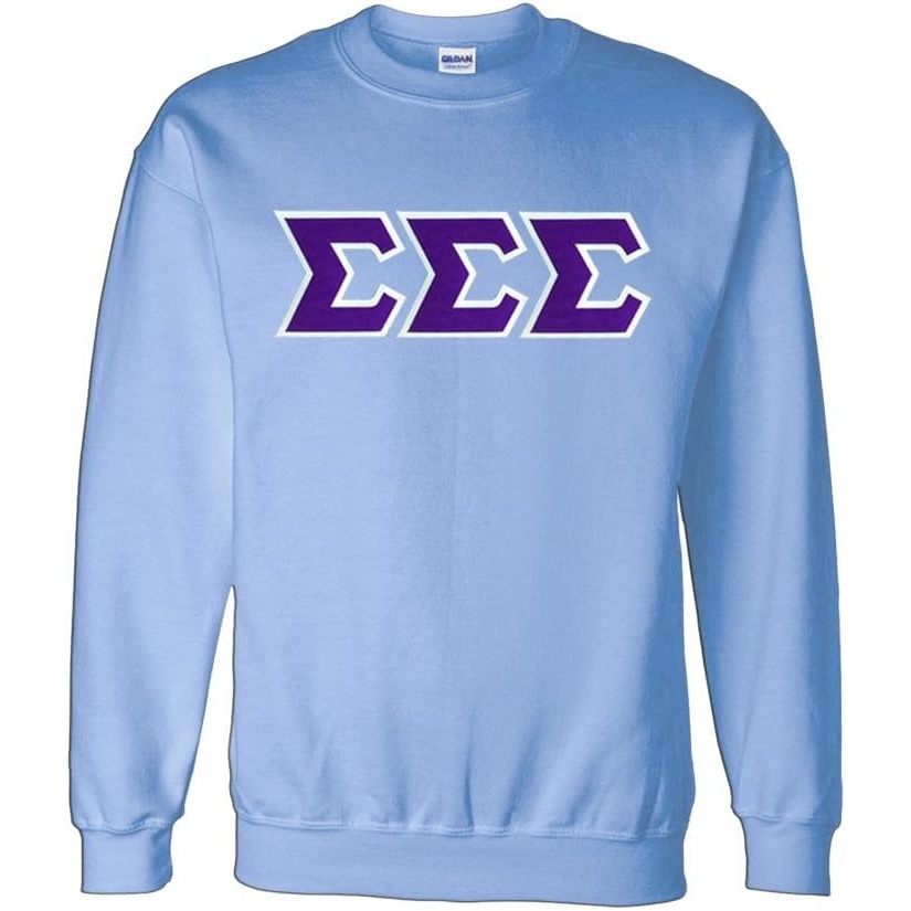 image:imageGreekgear Sigma Sigma Sigma Lettered CrewneckLight Blue