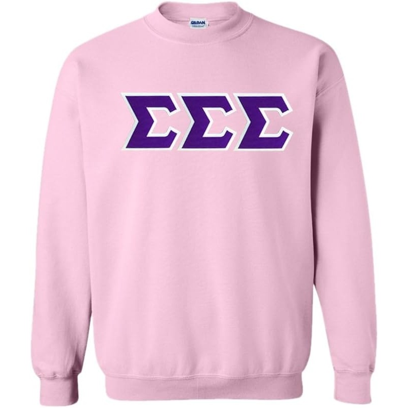 image:imageGreekgear Sigma Sigma Sigma Lettered CrewneckLight Pink