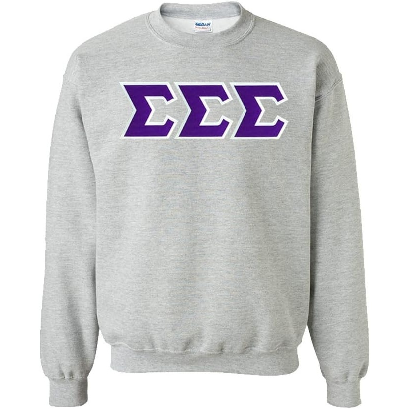 image:imageGreekgear Sigma Sigma Sigma Lettered CrewneckSports Grey