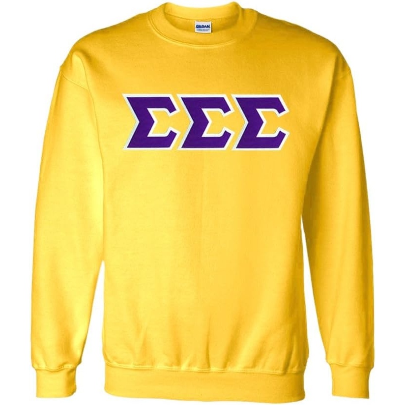 image:imageGreekgear Sigma Sigma Sigma Lettered CrewneckYellow