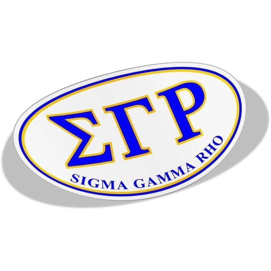 image:imageSigma Gamma Rho Greek Letter Oval Decal