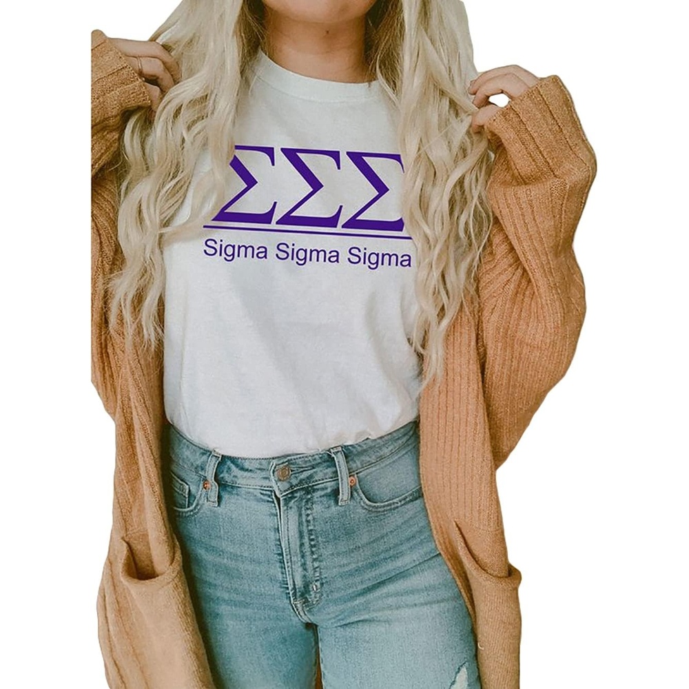 image:imageSigma Sigma Sigma Heavyweight TShirtWhite