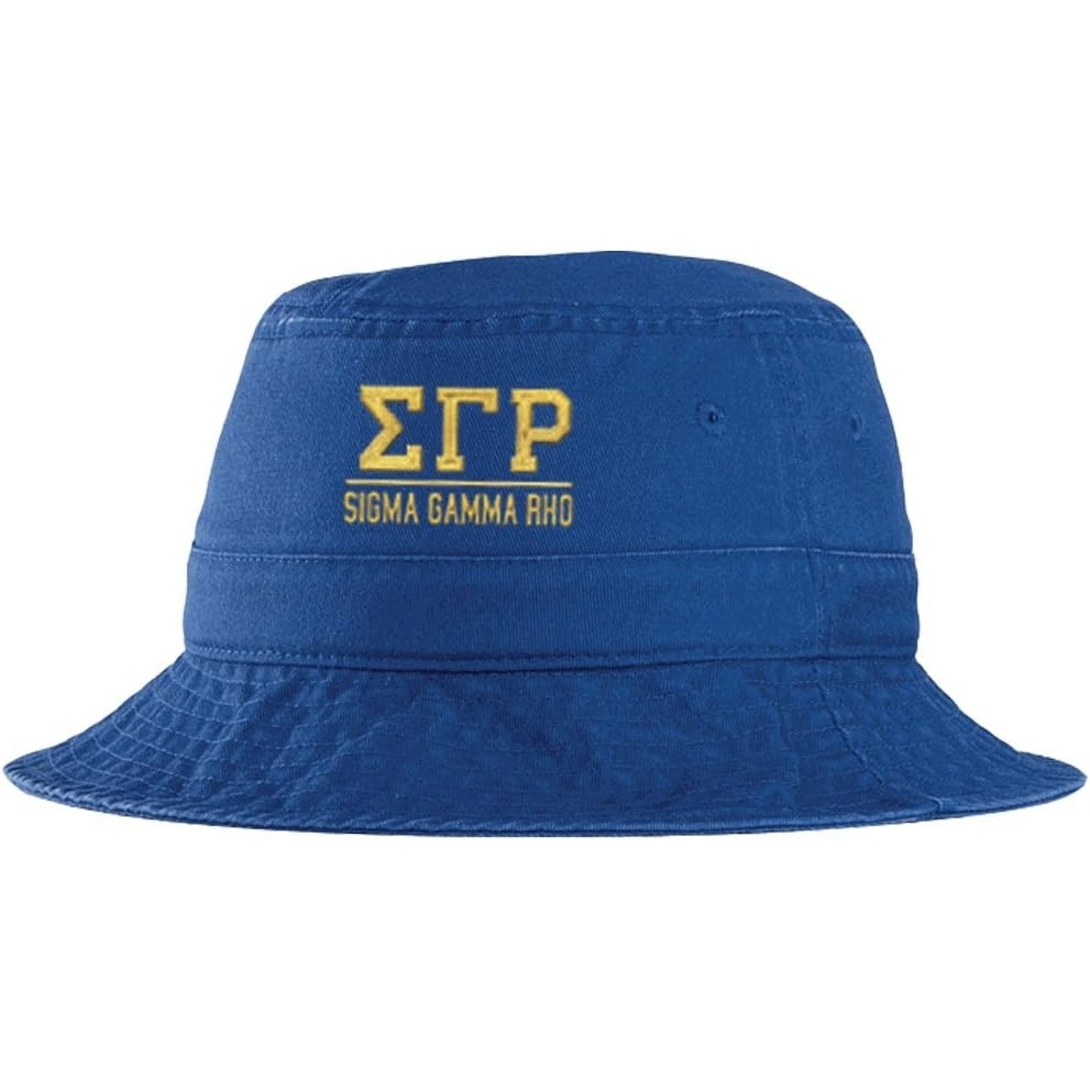 image:imageWomens Sigma Gamma Rho Greek Letter Bucket Hat Royal Blue