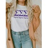 Sigma Sigma Sigma Heavyweight T-Shirt(White)